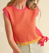 Load image into Gallery viewer, Striped Side Tie Sweater Vest **2 COLORS**
