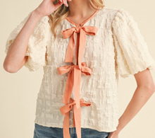 Load image into Gallery viewer, Textured Tie Front Top **4 COLORS**
