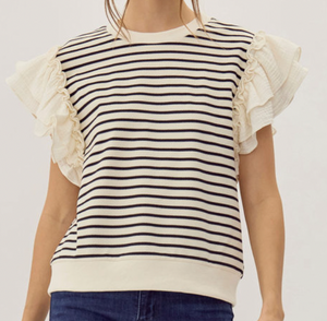 Striped Layer Sleeve Top **4 COLORS**