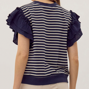 Striped Layer Sleeve Top **4 COLORS**
