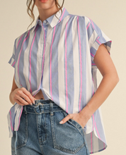 Load image into Gallery viewer, Striped Collared Top **2 COLORS**
