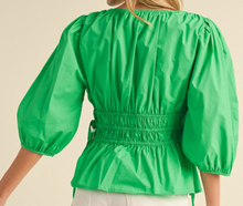 Load image into Gallery viewer, Apple Green Poplin Top
