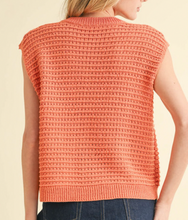 Load image into Gallery viewer, Tangerine Crochet Vest
