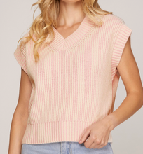 Load image into Gallery viewer, Light Pink Sweater Vest
