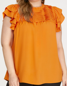 Pleated Yoke Top **5 COLORS**