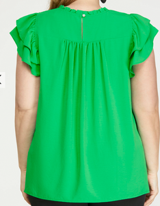 Pleated Yoke Top **5 COLORS**