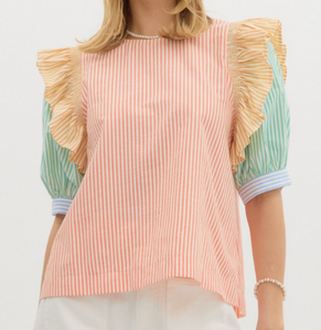 Striped Colorblock Top **2 COLORS**