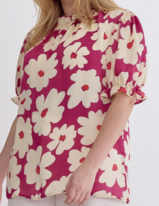 Floral Top **3 COLORS** - PLUS
