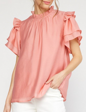 Load image into Gallery viewer, Salmon Mock Neck Top
