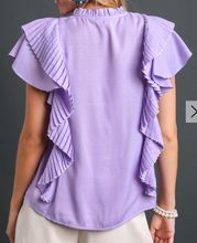 Load image into Gallery viewer, Pleated Ruffle Top **3 COLORS**
