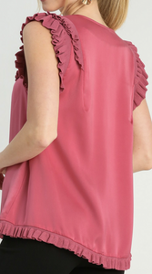 Double Ruffle Sleeve Top **2 COLORS**