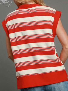 Striped Pullover Vest **4 COLORS**