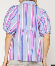 Load image into Gallery viewer, Blue Striped Top
