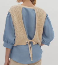 Load image into Gallery viewer, Chambray Mixed Top
