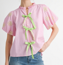Load image into Gallery viewer, Striped Bow Top **2 COLORS**
