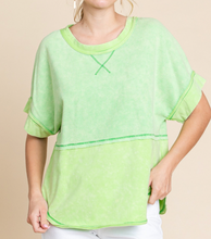 Load image into Gallery viewer, Apple Green Washed Top
