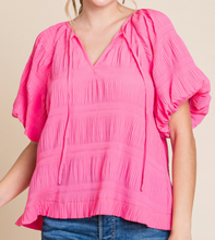 Load image into Gallery viewer, Pink Textured Top
