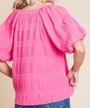 Load image into Gallery viewer, Pink Textured Top
