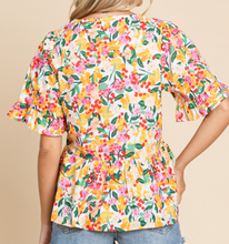 Load image into Gallery viewer, White Floral Top
