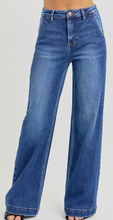 Load image into Gallery viewer, Wide Leg Slanted Pocket RIsen Jeans - PLUS
