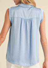 Load image into Gallery viewer, Satin Collared Tank Top **2 COLORS**

