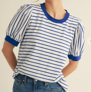 Striped Puff Sleeve Top **2 COLORS**