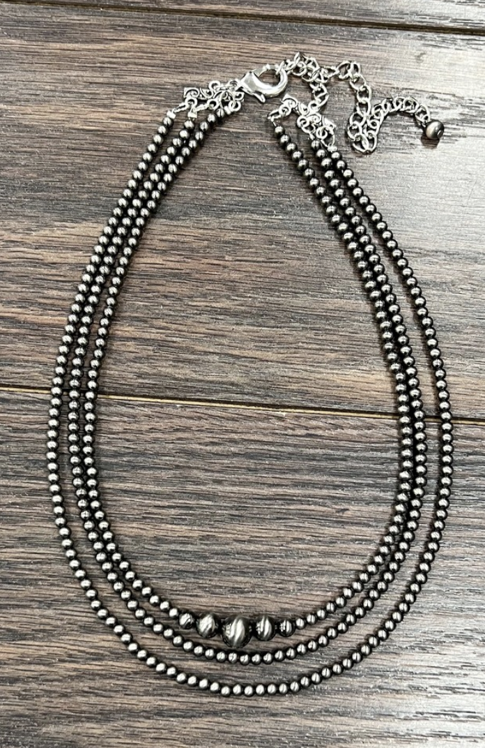 3 Strand Polished Necklace