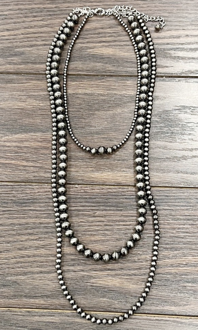 3 Strand Polished Necklace