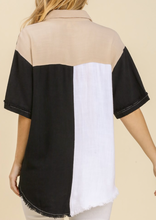 Load image into Gallery viewer, Linen Colorblock Top **2 COLORS**
