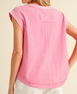 Waffle Front Pocket Top **2 COLORS**