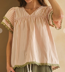 Light Pink Bow Ribbon Top