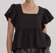 Load image into Gallery viewer, Peplum Square Neck Top **3 COLORS**
