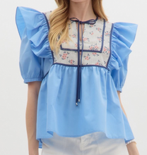 Load image into Gallery viewer, Floral Yoke Top **2 COLORS**
