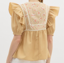 Load image into Gallery viewer, Floral Yoke Top **2 COLORS**
