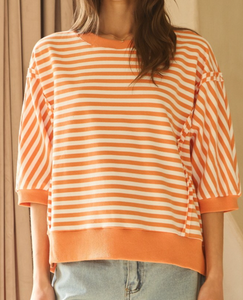Striped Oversized Top **4 COLORS** - PLUS