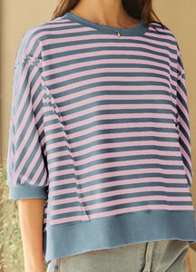 Striped Oversized Top **4 COLORS** - PLUS
