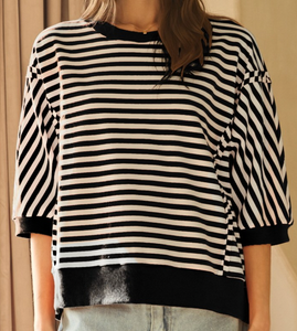 Striped Oversized Top **4 COLORS** - PLUS