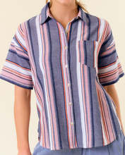 Load image into Gallery viewer, Multi Striped Button Down Top **2 COLORS**
