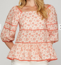 Load image into Gallery viewer, Floral Tiered Top **2 COLORS**

