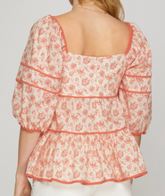 Load image into Gallery viewer, Floral Tiered Top **2 COLORS**
