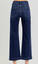 Load image into Gallery viewer, Dark Wash Tummy Control Cropped Risen Jeans
