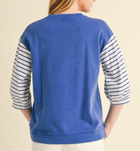 Load image into Gallery viewer, Daisy Patch Striped Top **2 COLORS**
