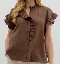 Load image into Gallery viewer, Solid Button Front Top **2 COLORS**
