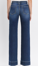 Load image into Gallery viewer, Dark Wash Wide Leg Trouser Hem Lovervet Jeans
