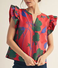 Load image into Gallery viewer, Floral Jacquard Top **2 COLORS**
