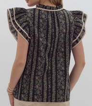 Load image into Gallery viewer, Black Floral Top
