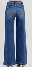 Load image into Gallery viewer, Adjustable Waist Wide Leg Risen Jeans
