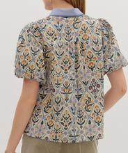 Load image into Gallery viewer, Diamond Floral Button Down Top **2 COLORS**
