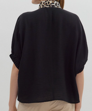 Load image into Gallery viewer, Black Leopard Accent Top
