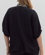 Load image into Gallery viewer, Black Leopard Accent Top - PLUS
